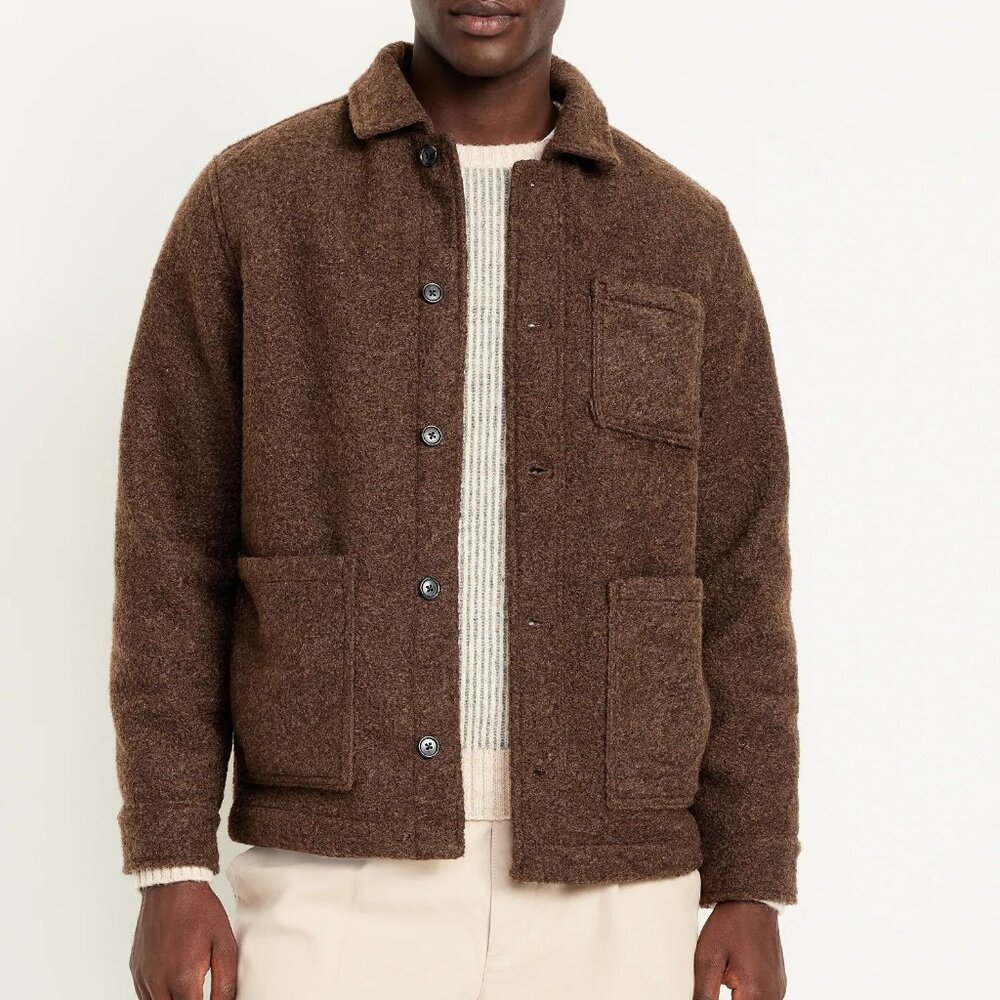 NWT Men's Old Navy Brushed Chore Jacket (Brown) S